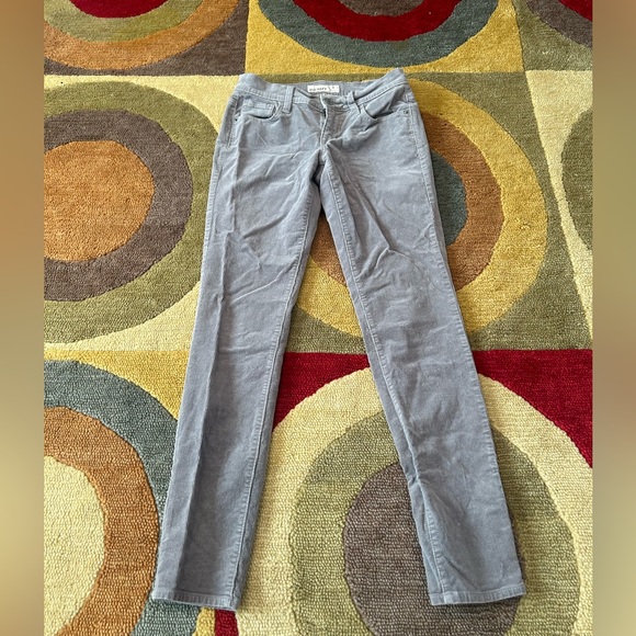 Old Navy Grey Corduroy Skinny Jeans Slim Fit Pants Runs Very Small Size 4 - Picture 1 of 5